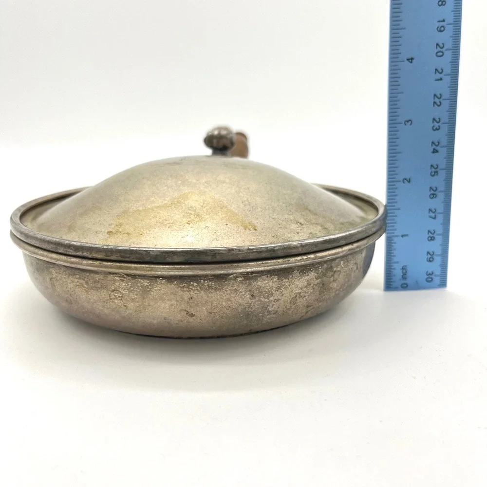 Vintage JLS Silent Butler‎ Crumb Saver Catcher Ashtray Silver Plated